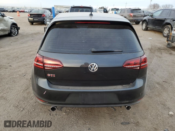 2017 Volkswagen Golf GTI Autobahn with VIN 3VW547AU5HM057806, listed as a Copart auction lot 80166574 with 36,772 mi miles and Clean Title. Bid and sale history available at carsss.com. Image 6.