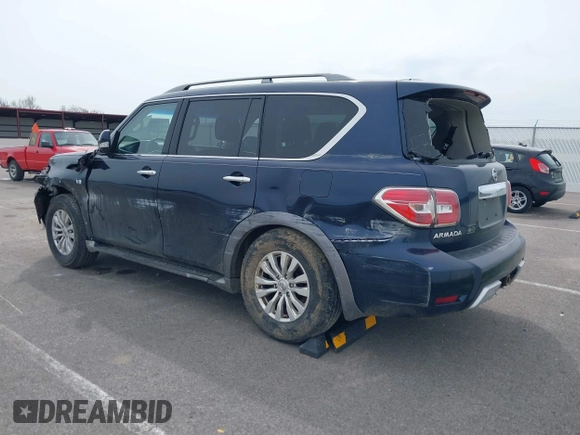 2017 Nissan Armada SV with VIN JN8AY2NC2H9504900, listed as a IAAI auction lot 42069976 with 151,936 mi miles and . Bid and sale history available at DreamBid. Image 3.