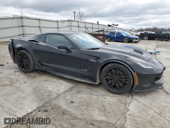 2019 Chevrolet Corvette Z06 2LZ with VIN 1G1YS2D68K5605471, listed as a Copart auction lot 84206164 with 87,844 mi miles and Salvage Title. Bid and sale history available at carsss.com. Image 4.