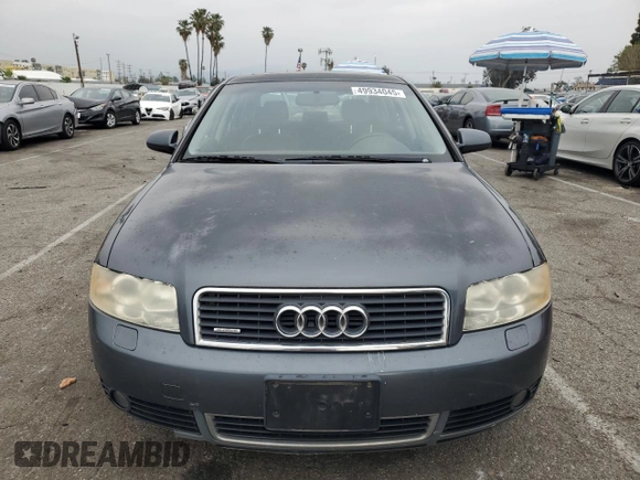 2002 Audi A4 1.8T with VIN WAULC68E02A307556, listed as a Copart auction lot 49934045 with 114,996 mi miles and Clean title. Bid and sale history available at DreamBid. Image 5.