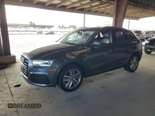2018 Audi Q3 Premium with VIN WA1ECCFS1JR007540, listed as a Copart auction lot 62449775 with 118,766 mi miles and Salvage title. Bid and sale history available at DreamBid. Image 1.