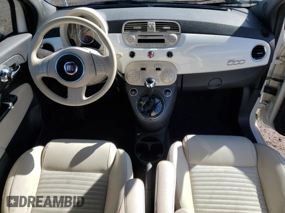 2014 FIAT 500 Sport with VIN 3C3CFFBR7ET205565, listed as a Copart auction lot 48123655 with 137,044 mi miles and Salvage Title. Bid and sale history available at carsss.com. Image 8.