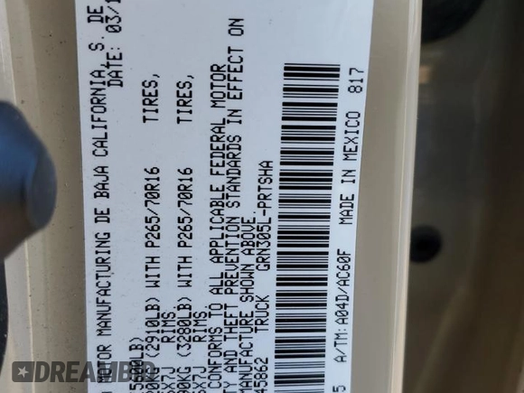 2018 Toyota Tacoma SR with VIN 3TMCZ5AN8JM145862, listed as a Copart auction lot 60190215 with 81,909 mi miles and Salvage title. Bid and sale history available at DreamBid. Image 12.