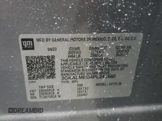 2023 GMC Terrain SLE with VIN 3GKALMEG4PL241960, listed as a Copart auction lot 56607085 with 21,390 mi miles and Non repairable. Bid and sale history available at DreamBid. Image 13.