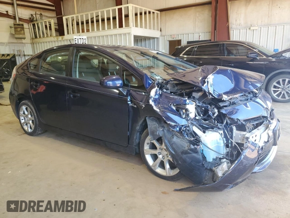 2013 Toyota Prius One with VIN JTDKN3DUXD1707664, listed as a Copart auction lot 56207165 with Not provided miles and Salvage title. Bid and sale history available at DreamBid. Image 4.