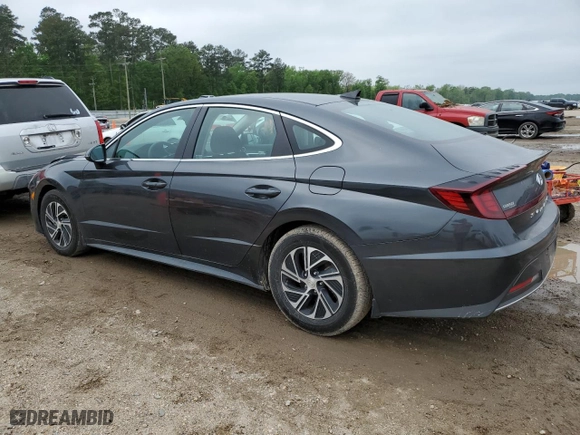 2021 Hyundai Sonata Hybrid Blue with VIN KMHL24JJ6MA021761, listed as a Copart auction lot 51301555 with 67,942 mi miles and Salvage Title. Bid and sale history available at carsss.com. Image 2.