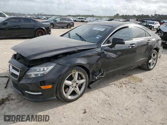 2014 Mercedes-Benz CLS-Class CLS 550 with VIN WDDLJ7DB6EA101131, listed as a Copart auction lot 51064455 with 120,897 mi miles and Salvage Title. Bid and sale history available at carsss.com. Image 1.