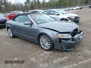 2012 Audi A5 Premium Plus with VIN WAULFAFHXCN004592, listed as a IAAI auction lot 41965689 with 45,880 mi miles and . Bid and sale history available at DreamBid. Image 1.