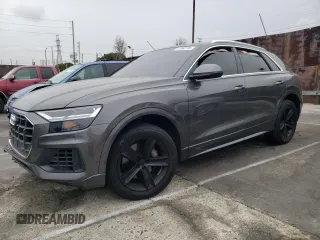 2019 Audi Q8 Premium with VIN WA1AVAF19KD016537, listed as a Copart auction lot 47663195 with 70,409 mi miles and Salvage Title. Bid and sale history available at carsss.com. Image 1.