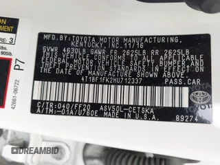 2017 Toyota Camry XLE z VIN 4T1BF1FK2HU712337, wystawiony jako IAAI lot #42389428 z przebiegiem 186 915 mil mil oraz . Historia ofert i sprzedaży dostępna na DreamBid. Obrazek 9.
