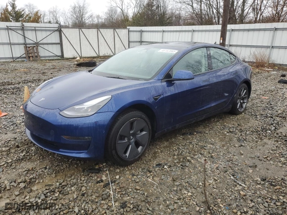 2023 Tesla Model 3 with VIN 5YJ3E1EA2PF498137, listed as a Copart auction lot 46152065 with 27,856 mi miles and Salvage Title. Bid and sale history available at carsss.com. Image 1.