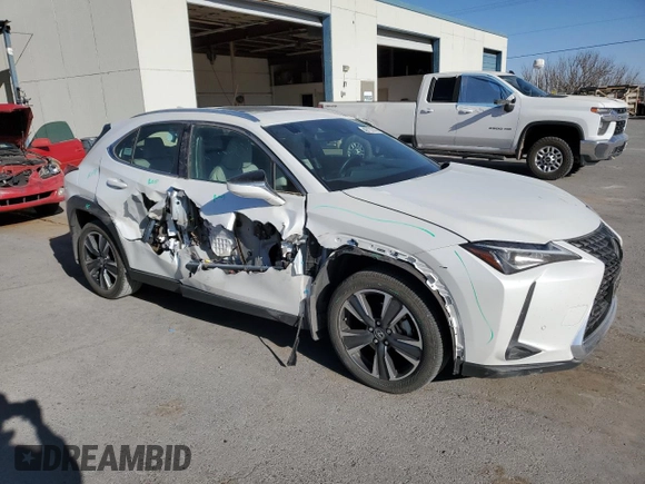 2022 Lexus UX with VIN JTHX3JBH1N2051189, listed as a Copart auction lot 49733245 with 33,265 mi miles and Salvage Title. Bid and sale history available at carsss.com. Image 4.