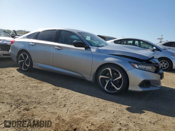 2021 Honda Accord Sport with VIN 1HGCV2F38MA004536, listed as a Copart auction lot 52532165 with 115,669 mi miles and Salvage title. Bid and sale history available at DreamBid. Image 4.