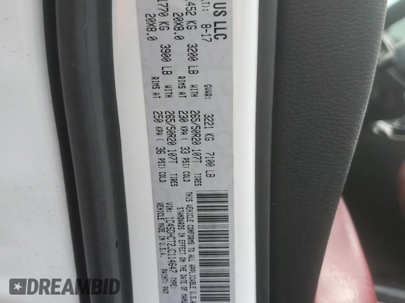 2018 Dodge Durango R/T with VIN 1C4SDHCT2JC114647, listed as a Copart auction lot 42253095 with 116,985 mi miles and Salvage title. Bid and sale history available at DreamBid. Image 15.