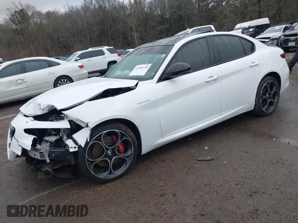 2022 Alfa Romeo Giulia Veloce z VIN ZARFANBN2N7663474, wystawiony jako IAAI lot #41282328 z przebiegiem 57 638 mil mil oraz . Historia ofert i sprzedaży dostępna na DreamBid. Obrazek 17.