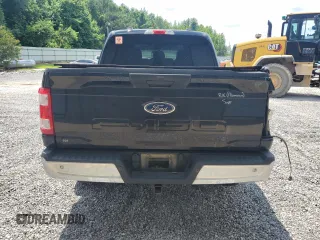 2022 Ford F-150 XL with VIN 1FTFW1E51NFA04887, listed as a Copart auction lot 55734705 with 123,590 mi miles and Salvage title. Bid and sale history available at DreamBid. Image 6.