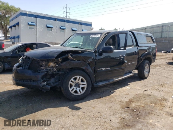 2005 Toyota Tundra Limited z VIN 5TBDT48115S473075, wystawiony jako Copart lot #62755424 z przebiegiem Nie podano mil oraz Szkoda całkowita • Salvage title. Historia ofert i sprzedaży dostępna na DreamBid. Obrazek 1.