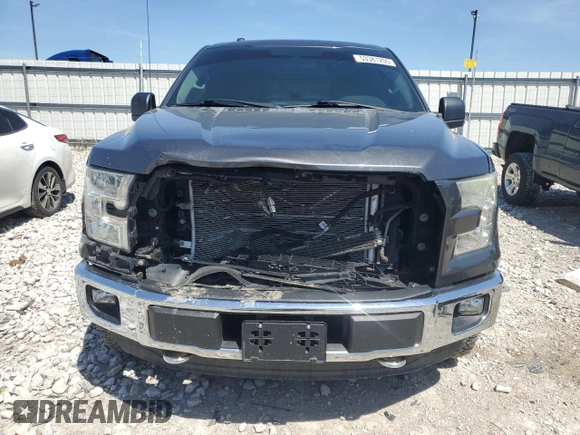 2015 Ford F-150 XLT with VIN 1FTEW1EP2FFC13389, listed as a Copart auction lot 53381205 with 185,801 mi miles and Salvage title. Bid and sale history available at DreamBid. Image 5.