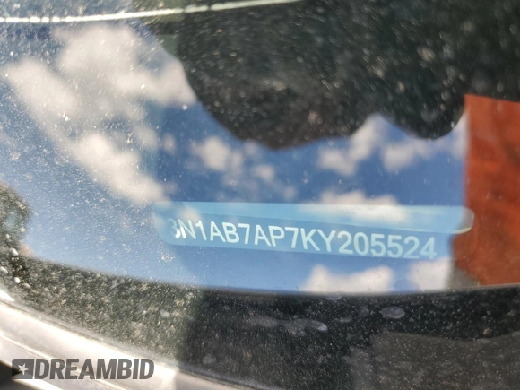 2019 Nissan Sentra with VIN 3N1AB7AT7KY205524, listed as a Copart auction lot 68183054 with Not provided miles and Non repairable. Bid and sale history available at DreamBid. Image 13.