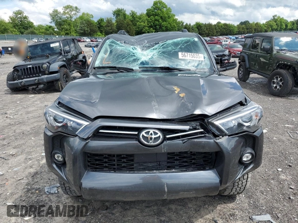 2021 Toyota 4Runner SR5 with VIN JTEEU5JR2M5230017, listed as a Copart auction lot 56715035 with 73,439 mi miles and Salvage title. Bid and sale history available at DreamBid. Image 5.