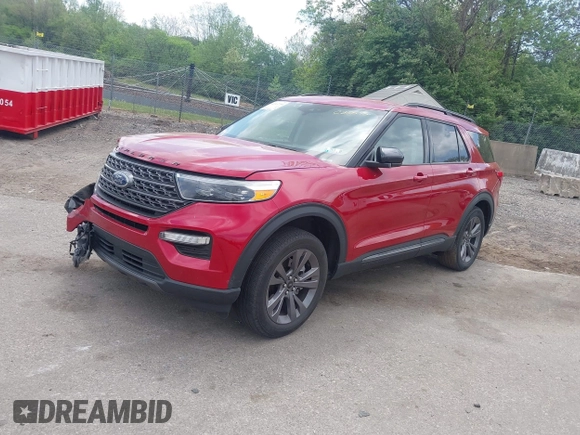2022 Ford Explorer XLT z VIN 1FMSK8DH4NGC35593, wystawiony jako IAAI lot #42167354 z przebiegiem 29 747 mil mil oraz . Historia ofert i sprzedaży dostępna na DreamBid. Obrazek 2.