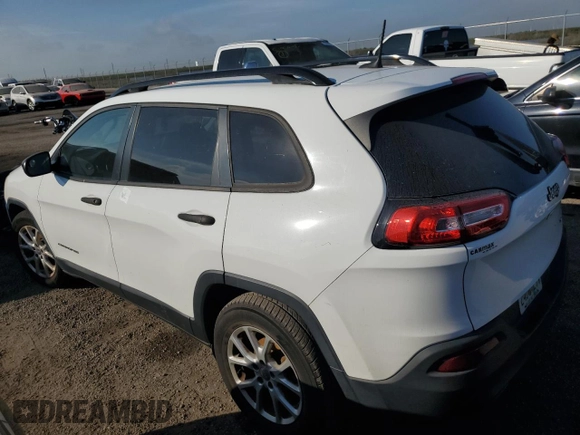 2016 Jeep Cherokee Sport with VIN 1C4PJLAB6GW234549, listed as a Copart auction lot 76245574 with Not provided miles and Salvage title. Bid and sale history available at DreamBid. Image 2.