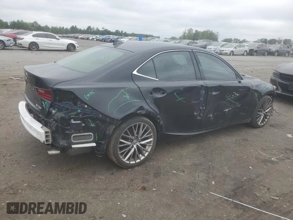 2015 Lexus IS 250 with VIN JTHBF1D26F5050923, listed as a Copart auction lot 62883455 with 89,860 mi miles and Salvage title. Bid and sale history available at DreamBid. Image 3.
