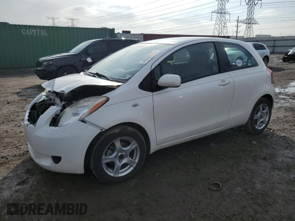 2007 Toyota Yaris with VIN JTDJT903X75096744, listed as a Copart auction lot 46918115 with 216,258 mi miles and Salvage Title. Bid and sale history available at carsss.com. Image 1.
