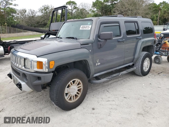 2008 Hummer H3 SUV Luxury with VIN 5GTEN13E188134204, listed as a Copart auction lot 46064915 with 126,956 mi miles and Salvage Title. Bid and sale history available at carsss.com. Image 1.