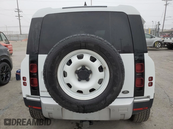 2021 Land Rover Defender S with VIN SALEJ7RX9M2038129, listed as a Copart auction lot 83840574 with 88,105 mi miles and Salvage title. Bid and sale history available at DreamBid. Image 6.