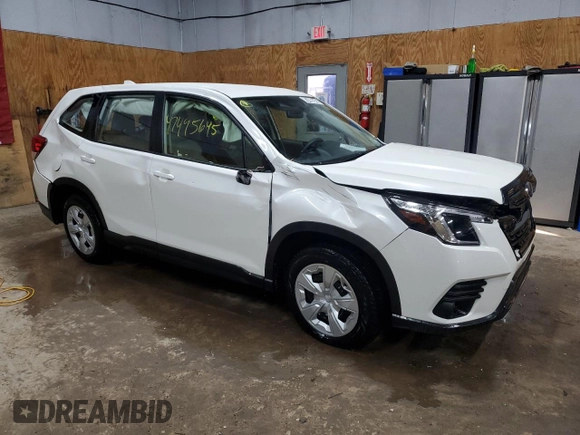 2023 Subaru Forester с VIN JF2SKAAC1PH439867, выставлен на аукционе Copart как лот 47495645 с пробегом Не указан миль и На запчасти • Non repairable. История ставок и продаж доступна на DreamBid. Изображение 4.