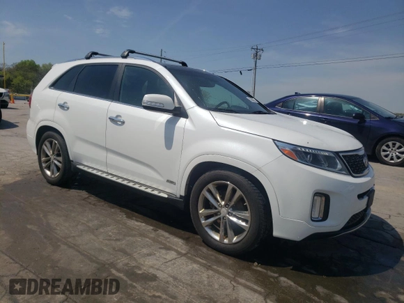 2014 Kia Sorento SX with VIN 5XYKWDA74EG440718, listed as a Copart auction lot 53058365 with 143,908 mi miles and Salvage Title. Bid and sale history available at carsss.com. Image 4.