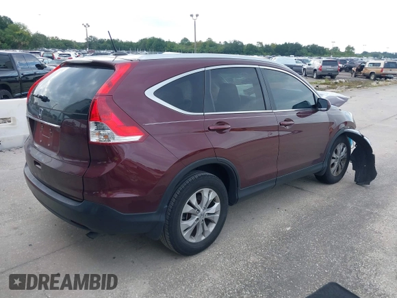 2013 Honda CR-V EX-L with VIN 5J6RM3H75DL011041, listed as a IAAI auction lot 40466669 with 87,594 mi miles and . Bid and sale history available at DreamBid. Image 4.