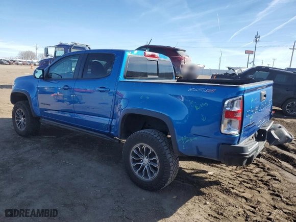 2022 Chevrolet Colorado 4WD ZR2 with VIN 1GCGTEEN1N1318735, listed as a Copart auction lot 47294015 with 9,407 mi miles and Salvage Title. Bid and sale history available at carsss.com. Image 2.