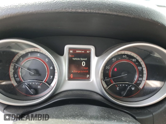 2016 Dodge Journey R/T with VIN 3C4PDDEG2GT121867, listed as a Copart auction lot 58697675 with 59,064 mi miles and Salvage title. Bid and sale history available at DreamBid. Image 9.