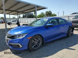 2019 Honda Civic EX z VIN 19XFC1F38KE217170, wystawiony jako Copart lot #55527535 z przebiegiem 90 229 mil mil oraz Szkoda całkowita • Salvage title. Historia ofert i sprzedaży dostępna na DreamBid. Obrazek 1.