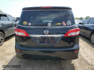 2015 Nissan Quest SV with VIN JN8AE2KP9F9128046, listed as a Copart auction lot 57062404 with 122,078 mi miles and Salvage Title. Bid and sale history available at carsss.com. Image 6.