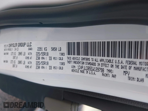 2014 Jeep Cherokee Limited с VIN 1C4PJLDB5EW129798, выставлен на аукционе IAAI как лот 42686216 с пробегом 158 390 миль миль и . История ставок и продаж доступна на DreamBid. Изображение 9.