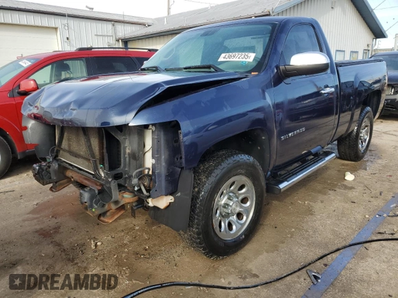 2010 Chevrolet Silverado 1500 Work Truck with VIN 1GCPCPEX0AZ271481, listed as a Copart auction lot 43697235 with 129,897 mi miles and Salvage Title. Bid and sale history available at DreamBid. Image 1.