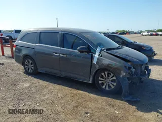 2015 Honda Odyssey EX-L z VIN 5FNRL5H64FB081051, wystawiony jako IAAI lot #42006508 z przebiegiem 154 923 mil mil oraz . Historia ofert i sprzedaży dostępna na DreamBid. Obrazek 1.