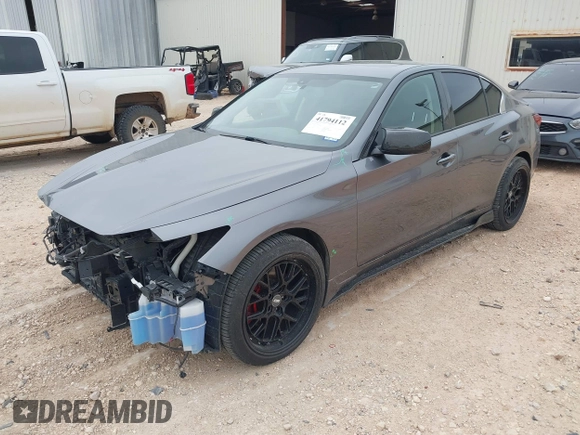 2018 Infiniti Q50 3.0t LUXE with VIN JN1EV7AR7JM432434, listed as a IAAI auction lot 41794112 with 48,666 mi miles. Bid and sale history available at carsss.com. Image 17.