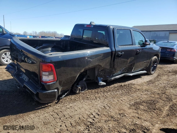2020 Ram 1500 Big Horn with VIN 1C6SRFFT3LN328739, listed as a Copart auction lot 48977115 with 46,033 mi miles and Salvage Title. Bid and sale history available at carsss.com. Image 3.