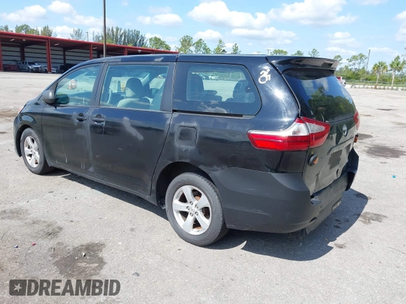 2017 Toyota Sienna L with VIN 5TDZZ3DC0HS860346, listed as a IAAI auction lot 42223979 with 215,659 mi miles and . Bid and sale history available at DreamBid. Image 3.