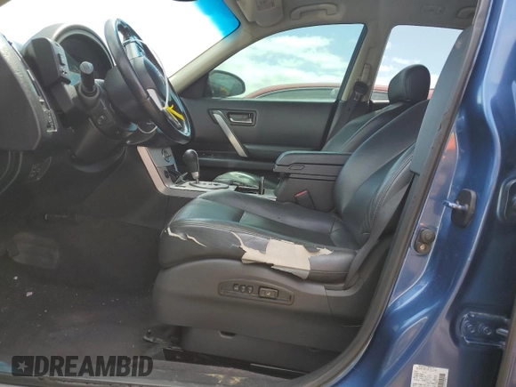2005 Infiniti FX z VIN JNRAS08W65X220619, wystawiony jako Copart lot #50396215 z przebiegiem 180 332 mil mil oraz Szkoda całkowita • Salvage title. Historia ofert i sprzedaży dostępna na DreamBid. Obrazek 7.