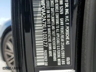 2020 Porsche Panamera with VIN WP0AA2A7XLL103177, listed as a Copart auction lot 66389064 with 23,278 mi miles and Salvage Title. Bid and sale history available at carsss.com. Image 14.