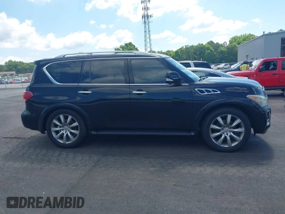 2012 Infiniti QX56 8-passenger with VIN JN8AZ2NC9C9315442, listed as a IAAI auction lot 42330752 with 167,026 mi miles and . Bid and sale history available at DreamBid. Image 13.