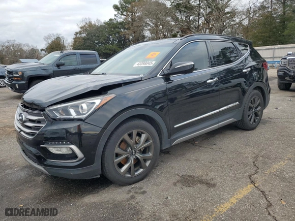 2018 Hyundai Santa Fe Sport 2.0T Ultimate with VIN 5XYZW4LAXJG543319, listed as a Copart auction lot 43398045 with 82226 miles and Salvage Title. Bid and sale history available at carsss.com. Image 1.