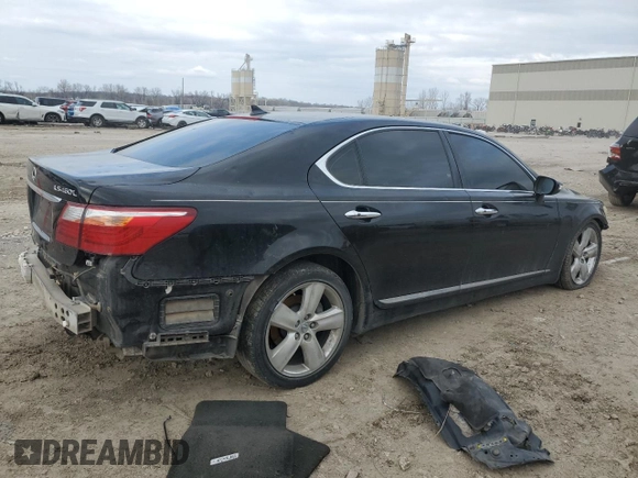 2012 Lexus LS 460 L with VIN JTHGL5EF8C5044754, listed as a Copart auction lot 48166625 with Not provided miles and Salvage title. Bid and sale history available at DreamBid. Image 3.