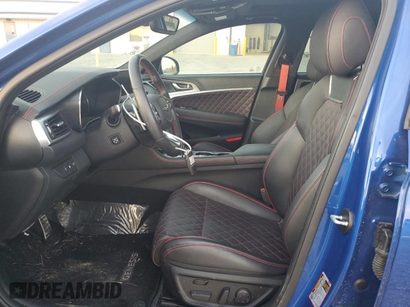 2023 Genesis G70 3.3T with VIN KMTG54TEXPU115465, listed as a Copart auction lot 81239184 with 16,059 mi miles and Salvage Title. Bid and sale history available at DreamBid. Image 7.