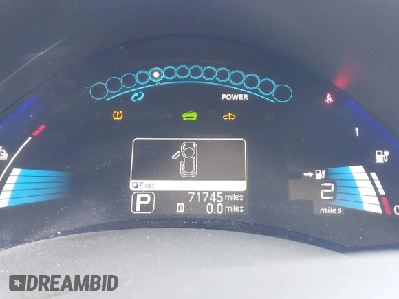 2011 Nissan LEAF SL-e with VIN JN1AZ0CP1BT005859, listed as a IAAI auction lot 41666341 with 71,745 mi miles. Bid and sale history available at carsss.com. Image 7.